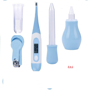 05 Pcs New-born Baby Kids Health Care Kit Set ( Pink-Bule )